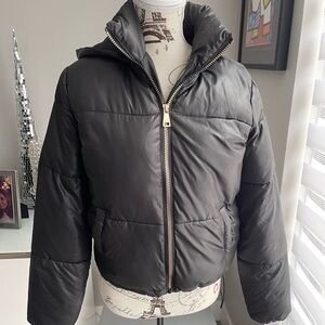 CI SONO Los Angeles Women’s Outerwear Cropped Puffer Jacket Black Size Small